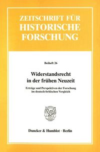 Produktbild: Widerstandsrecht in der fr&uuml;hen Neuzeit.