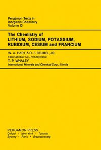 Produktbild: The Chemistry of Lithium, Sodium, Potassium, Rubidium, Cesium and Francium