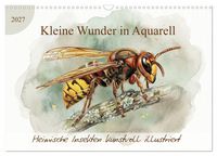 Produktbild: Kleine Wunder in Aquarell - Heimische Insekten kunstvoll illustriert (Wandkalender 2027 DIN A3 quer), CALVENDO Monatskalender