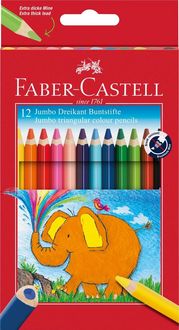 Produktbild: Faber-Castell Buntstifte dreikant Jumbo 5.4mm 12er Karton