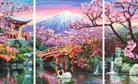 Schipper Malen-nach-Zahlen - Meisterklasse Triptychon - Kirschblüte in Japan