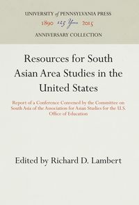 Produktbild: Resources for South Asian Area Studies in the United States