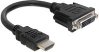 Produktbild: Delock 65327 HDMI / DVI Adapter [1x HDMI-Stecker - 1x DVI-Buchse 24+5pol.] Schwarz 0.20m