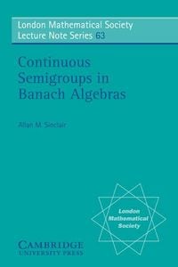 Produktbild: Continuous Semigroups in Banach Algebras