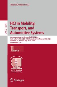 Produktbild: HCI in Mobility, Transport, and Automotive Systems