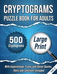 Produktbild: Cryptograms Puzzle Book For Adults
