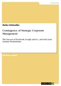 Produktbild: Contingency of Strategic Corporate Management