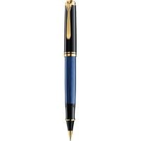 Pelikan Tintenroller Souverän® R400, 24-Karat vergoldete Zierelemente, Schwarz-Blau