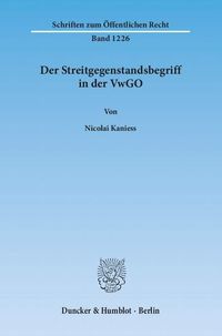 Produktbild: Der Streitgegenstandsbegriff in der VwGO.