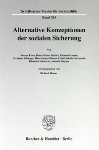 Produktbild: Alternative Konzeptionen der sozialen Sicherung.