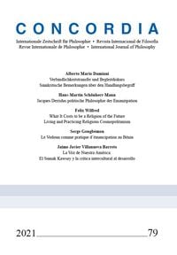 Produktbild: Concordia &ndash; Internationale Zeitschrift f&uuml;r Philosophie Heft 79
