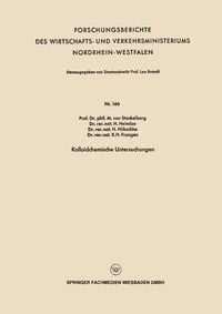 Produktbild: Kolloidchemische Untersuchungen