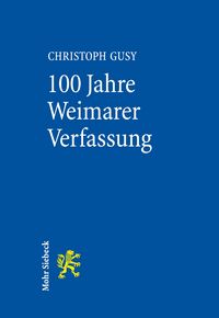 Produktbild: 100 Jahre Weimarer Verfassung