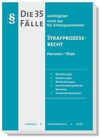 Produktbild: Die 35 wichtigsten F&auml;lle Strafprozessrecht
