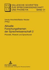 Produktbild: Aktuelle Forschungsthemen der Sprechwissenschaft 2