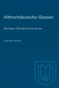 Produktbild: Althochdeutsche Glossen