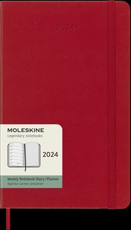 Bild vom Artikel Moleskine 12 Monate Wochen Notizkalender 2024, L/A5, 1 Wo = 1 Seite, Rechts Linierte Seite, Hard Cover, Scharlachrot vom Autor 
