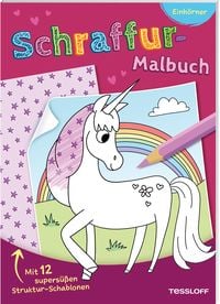 Produktbild: Schraffur-Malbuch. Einh&ouml;rner