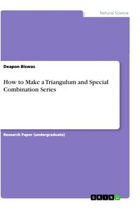 Produktbild: How to Make a Triangulum and Special Combination Series