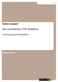 Produktbild: Das &iquest;vereinfachte&iquest;&iquest; UVP&iquest;Verfahren
