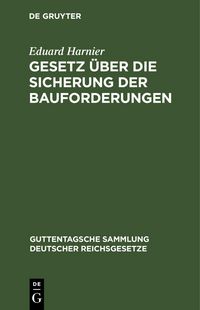 Produktbild: Gesetz &uuml;ber die Sicherung der Bauforderungen
