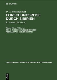 Produktbild: Tagebuchaufzeichnungen Februar 1725 &ndash; November 1725