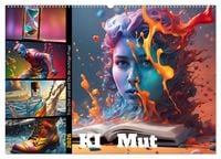 Produktbild: KI Mut - Trau Dich und stell Dir die richtige Frage (Wandkalender 2026 DIN A2 quer), CALVENDO Monatskalender
