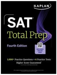 Produktbild: SAT Total Prep, Fourth Edition (2026-2027): Includes 4 Full Length Practice Tests, 1,100+ Practice Questions + 1 Year Access to Online Quizzes and Video Lessons and Tutorials (Kaplan Test Prep)