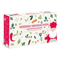 Produktbild: BIO Gew&uuml;rz Adventskalender "W&uuml;rzige Weihnachten", 24 einzigartige BIO Premium Gew&uuml;rzmischungen