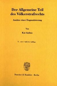 Produktbild: Der Allgemeine Teil des V&ouml;lkerstrafrechts