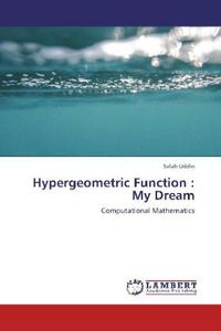 Produktbild: Uddin, S: Hypergeometric Function : My Dream