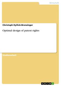 Produktbild: Optimal design of patent rights