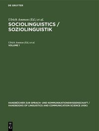 Produktbild: Sociolinguistics / Soziolinguistik. Volume 1
