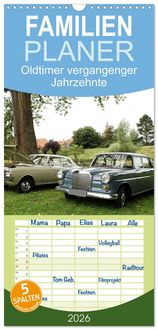 Produktbild: Familienplaner 2026 - Oldtimer vergangenger Jahrzehnte mit 5 Spalten (Wandkalender, 21 x 45 cm) CALVENDO