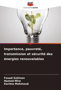 Produktbild: Importance, pauvret&eacute;, transmission et s&eacute;curit&eacute; des &eacute;nergies renouvelables