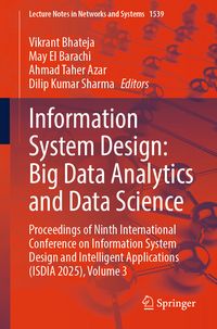 Produktbild: Information System Design: Big Data Analytics and Data Science