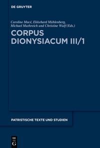 Produktbild: Corpus Dionysiacum III/1