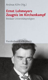 Produktbild: Ernst Lohmeyers Zeugnis im Kirchenkampf