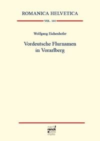 Produktbild: Vordeutsche Flurnamen in Vorarlberg