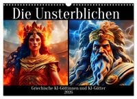 Produktbild: Die Unsterblichen - Griechische KI-G&ouml;ttinnen und KI-G&ouml;tter (Wandkalender 2026 DIN A3 quer), CALVENDO Monatskalender