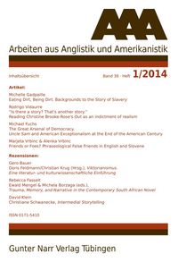 Produktbild: AAA Arbeiten aus Anglistik und Amerikanistik 2014 Heft 1