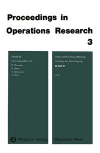 Produktbild: DGOR Papers of the Annual Meeting 1973 / Vortr&auml;ge der Jahrestagung 1973