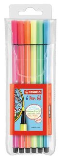 Produktbild: STABILO Premium-Filzstift - Pen 68 - 6er Pack - 6 Neonfarben