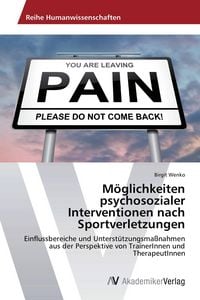 Produktbild: M&ouml;glichkeiten psychosozialer Interventionen nach Sportverletzungen