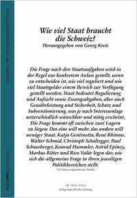 Produktbild: Wie viel Staat braucht die Schweiz?