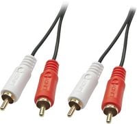 Produktbild: LINDY 35661 Cinch Audio Anschlusskabel [2x Cinch-Stecker - 2x Cinch-Stecker] 2.00 m Schwarz