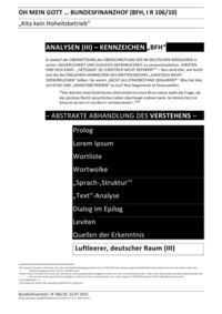 Produktbild: Analysen / Oh Mein Gott &hellip; Bundesfinanzhof (bfh, I R 106/10) &ndash; Analysen (iii) &ndash; Kennzeichen &bdquo;bfh&ldquo;