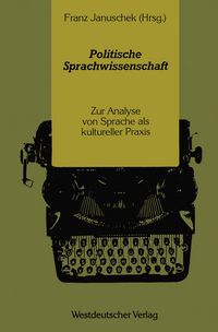 Produktbild: Politische Sprachwissenschaft