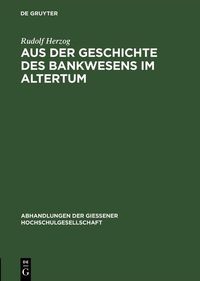 Produktbild: Aus der Geschichte des Bankwesens im Altertum