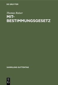Produktbild: Mitbestimmungsgesetz